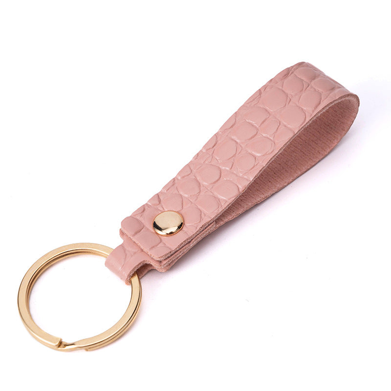 Wholesale Crocodile Pattern Leather Car Keychain